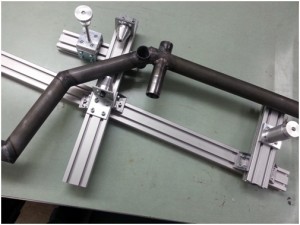 Our team-built welding alignment jig.