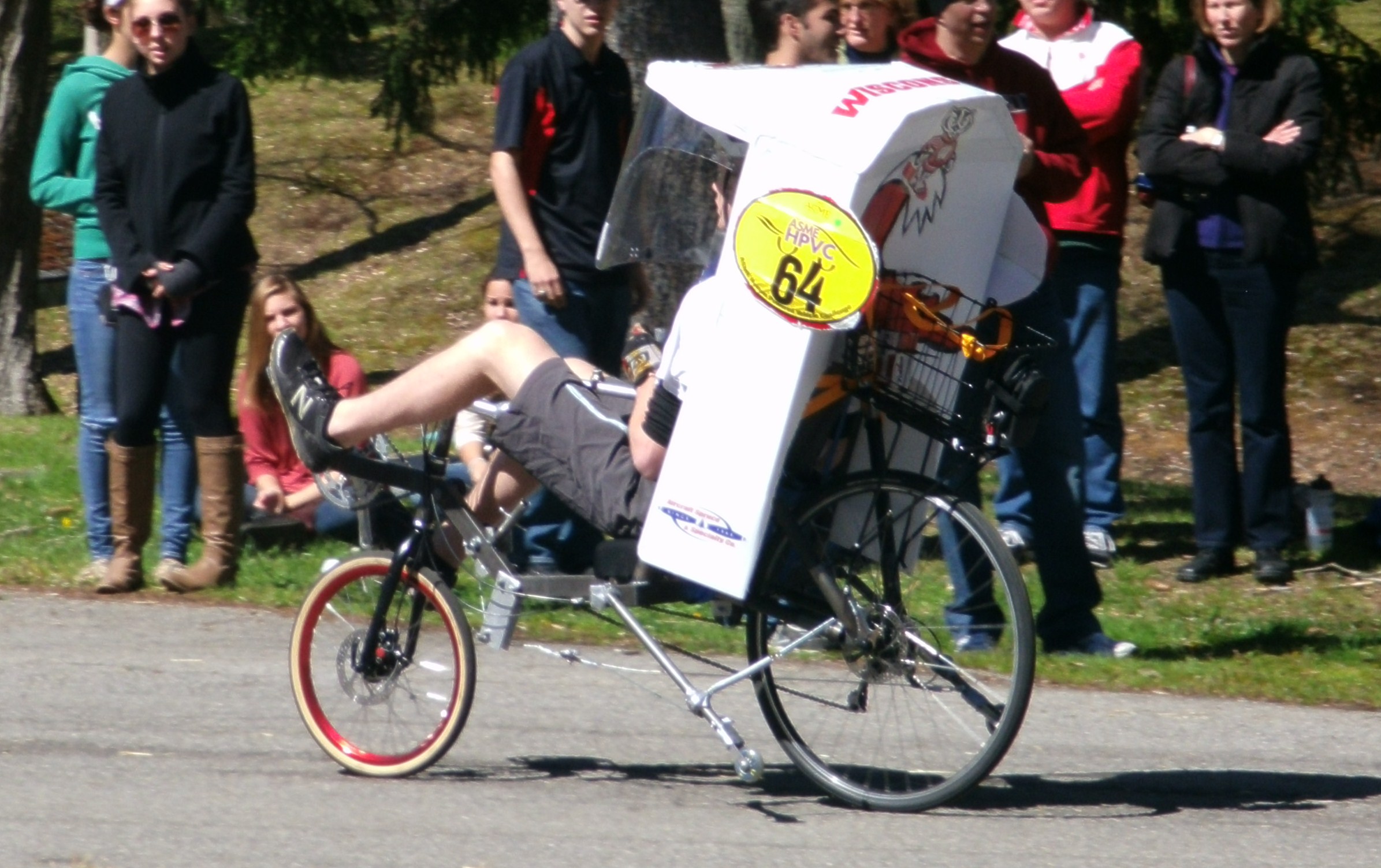 Oscar leaning around the turn during HPVC East 2013